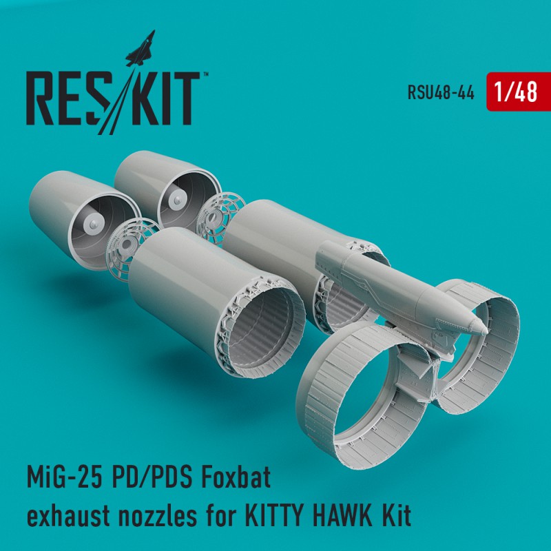 Дополнения из смолы 1/48 Mikoyan MiG-25P, MiG-25PD, MiG-25PDS Foxbat exhaust nozzles(ResKit)