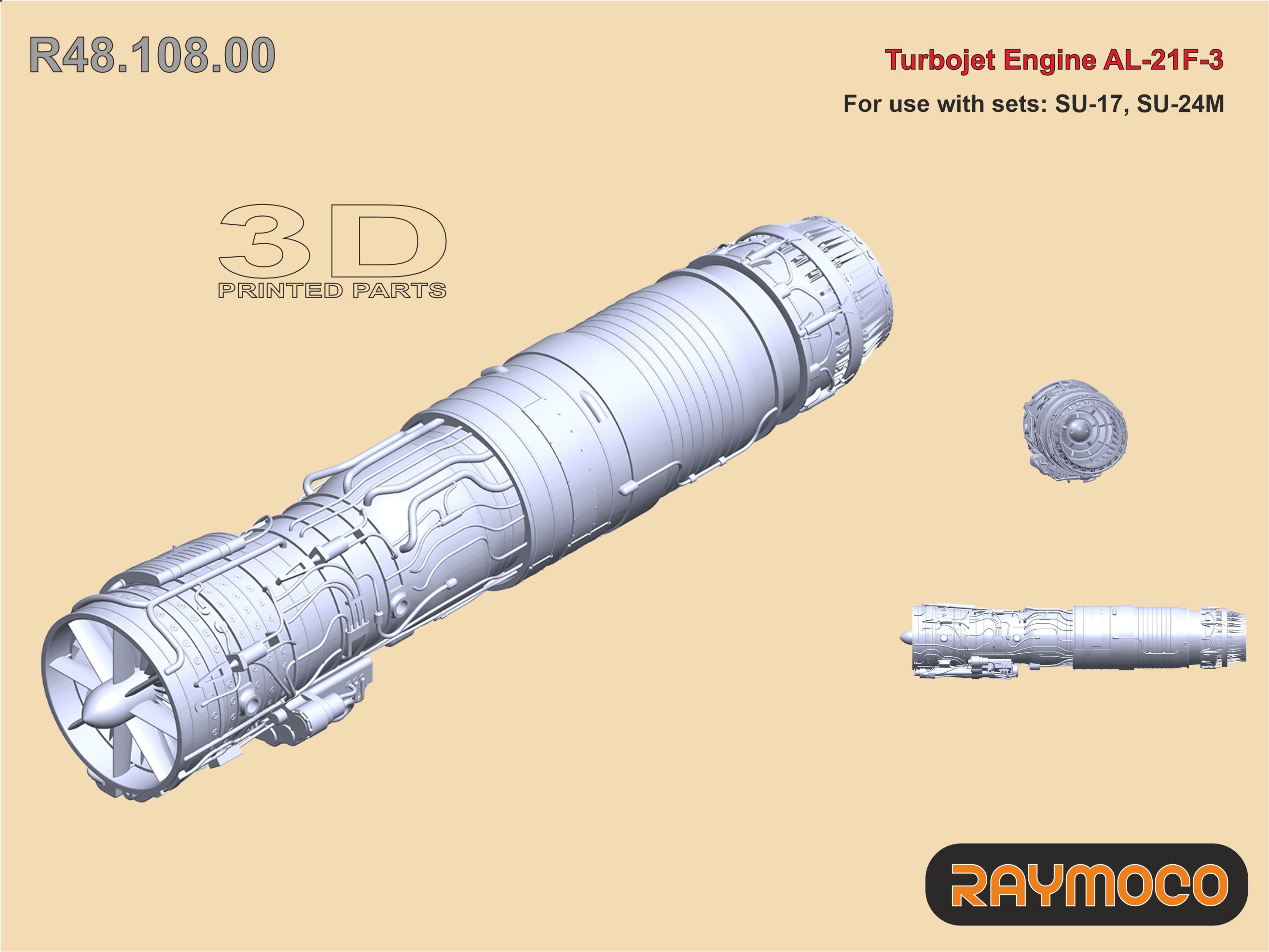 Дополнения из смолы 1/48 Turbo Jet Engine AL-21F-3 (Raymoco)