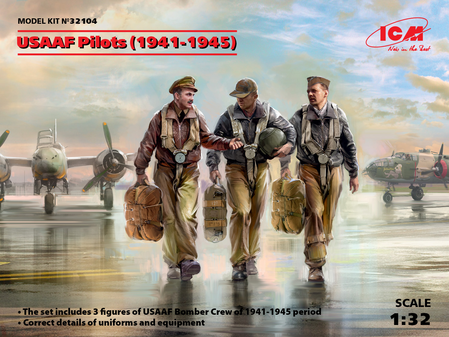 Дополнения из смолы 1/32 USAAF Pilots 1941-1945 (3 fig.) (ICM)