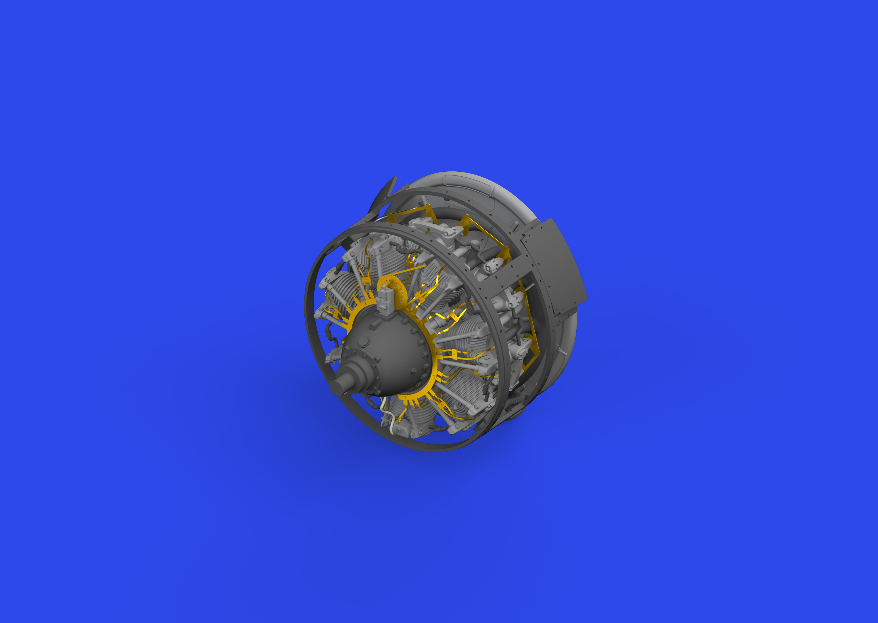 Дополнения из смолы 1/48 Grumman F4F-3A Wildcat engine (для модели Eduard kits)
