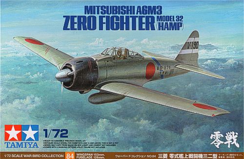 Сборная модель 1/72 Mitsubishi A6M3 'Zero' Model 32 Hamp (Tamiya)