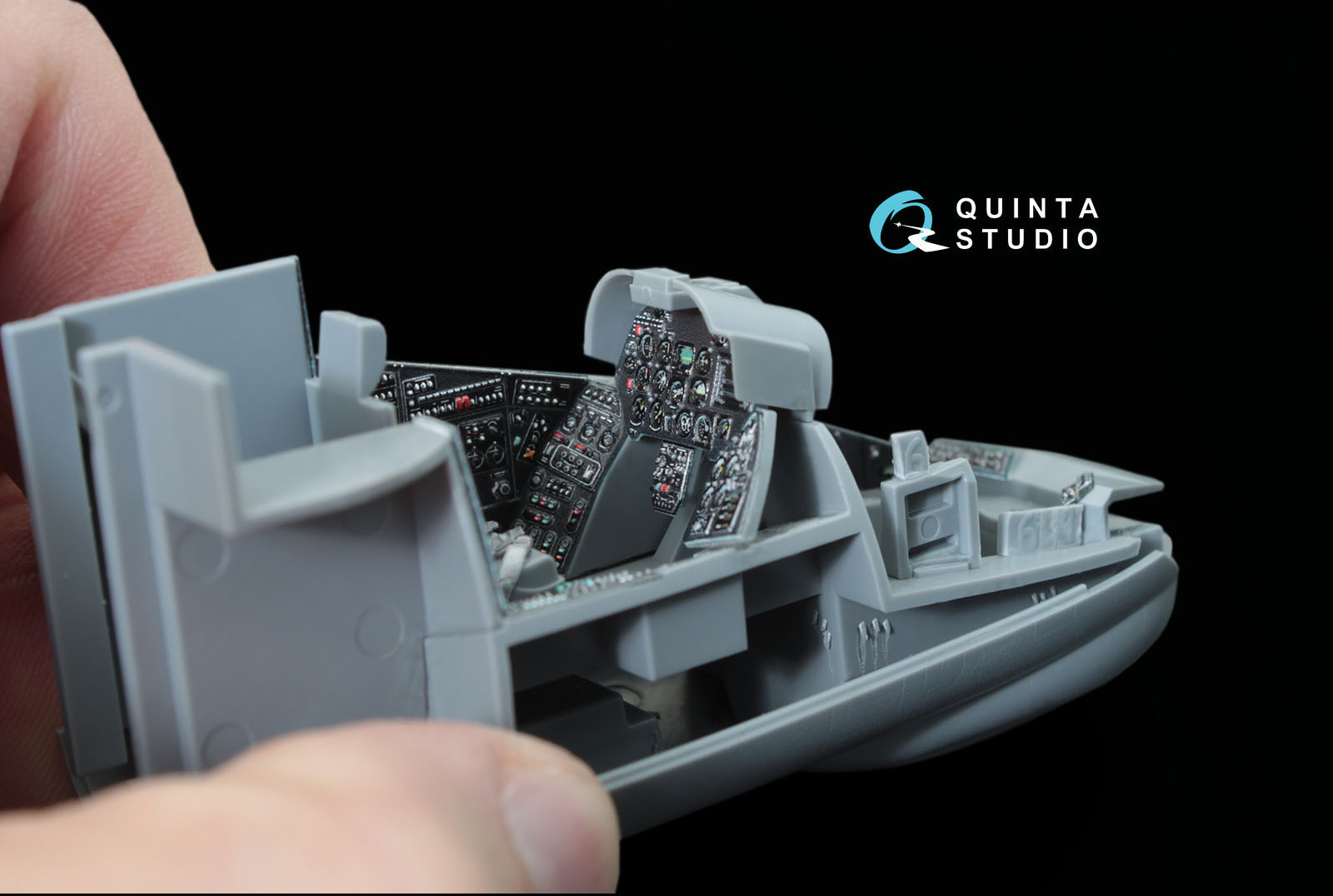 3D Декаль интерьера кабины Ми-24В НАТО (черные панели) (для модели Звезда)