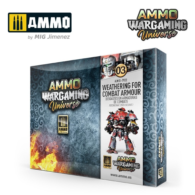 Набор для создания эффектов AMMO WARGAMING UNIVERSE 03 -Weathering Combat Armour (Ammo Mig)