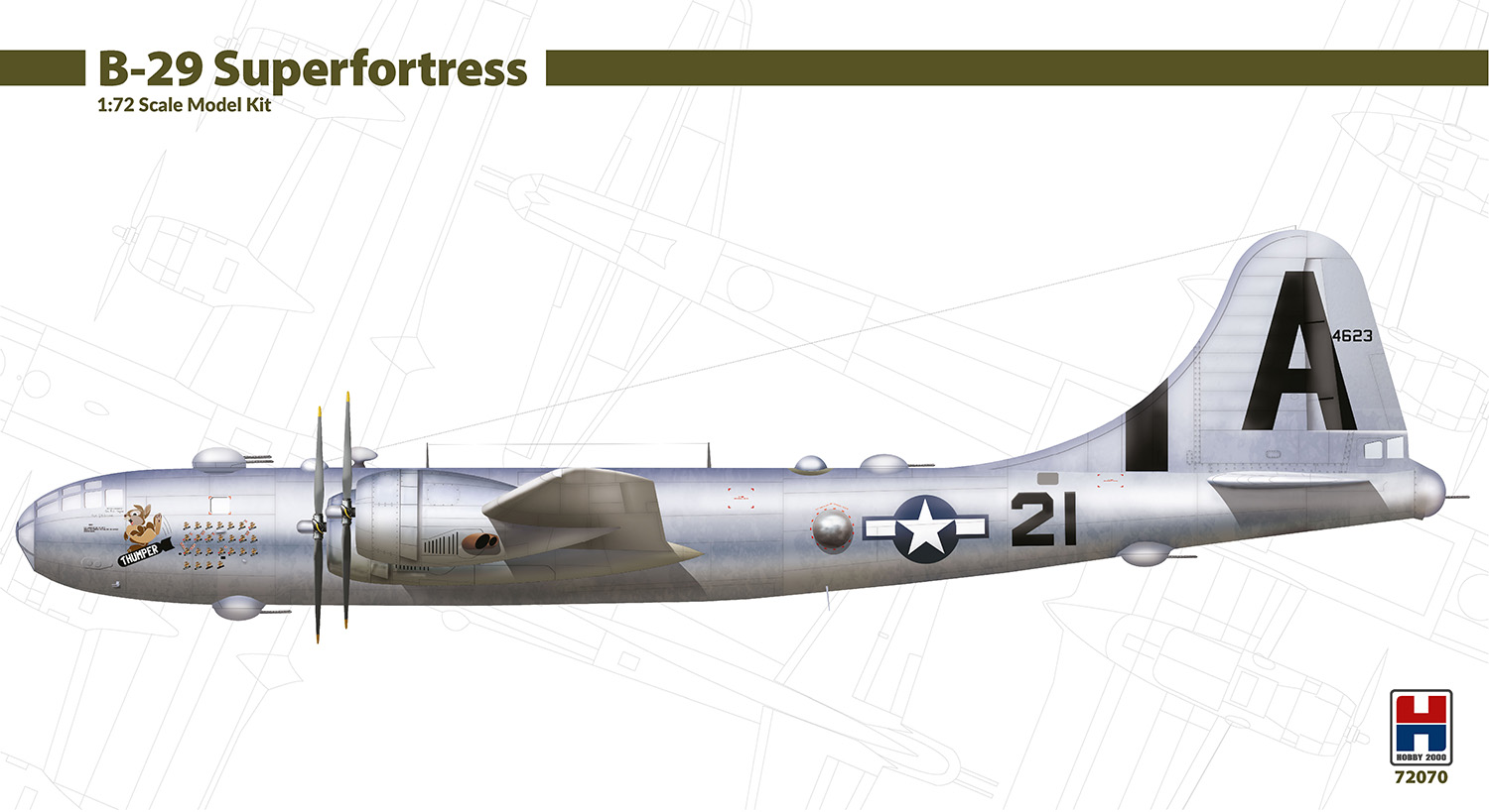 Сборная модель 1/72 Boeing B-29 Superfortress (Hobby 2000)
