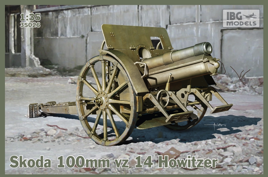Сборная модель 1/35 Skoda 100mm vz 14 Howitzer (IBG Models)