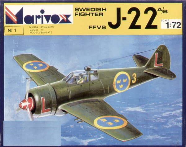Сборная модель 1/72 FFVS J-22A/J-22B Swedish Fighter (Marivox)