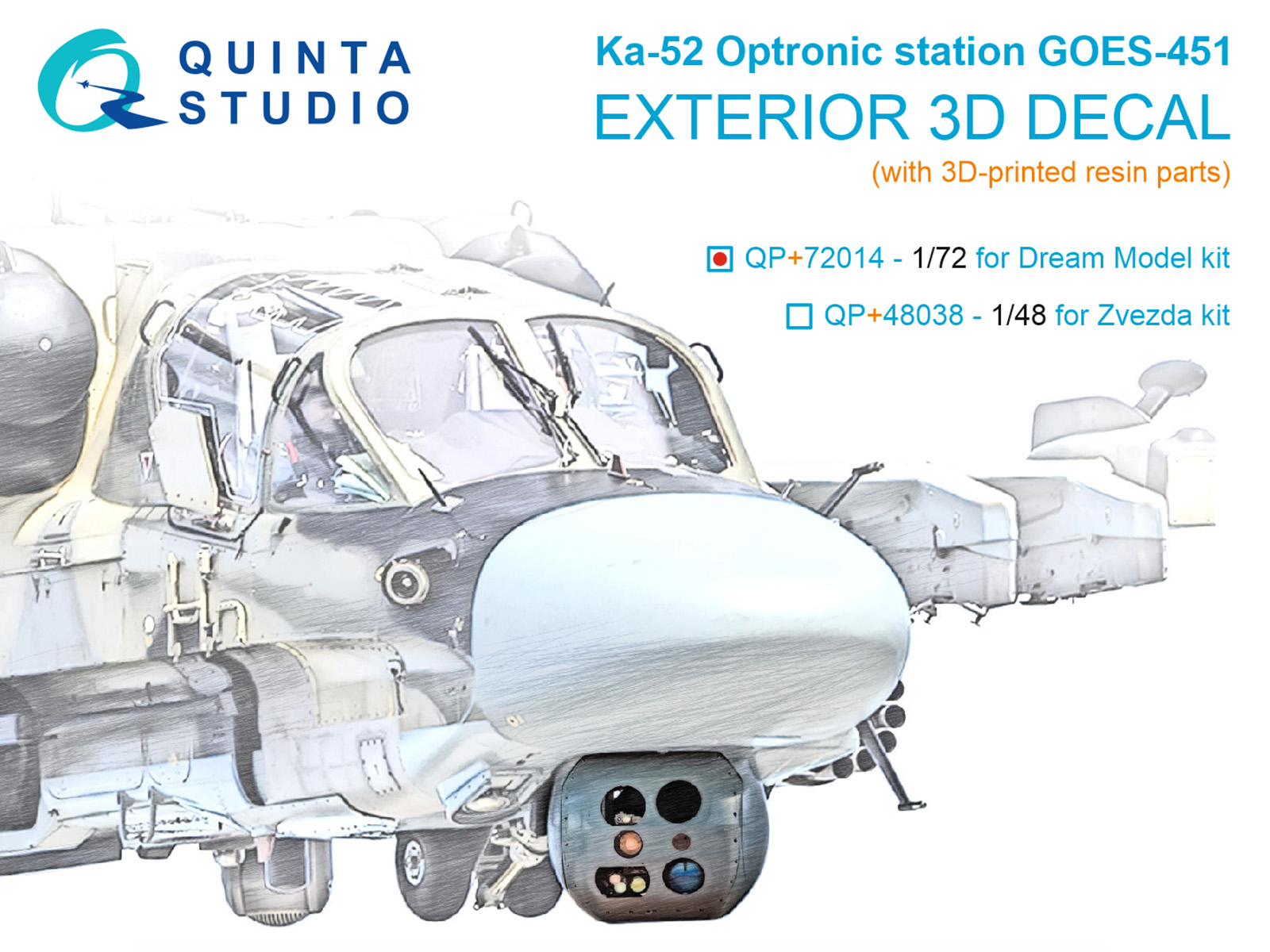 Оптико-электронная станция ГОЭС-451 для Ка-52 (Dream Model) (с 3D-печатными деталями)