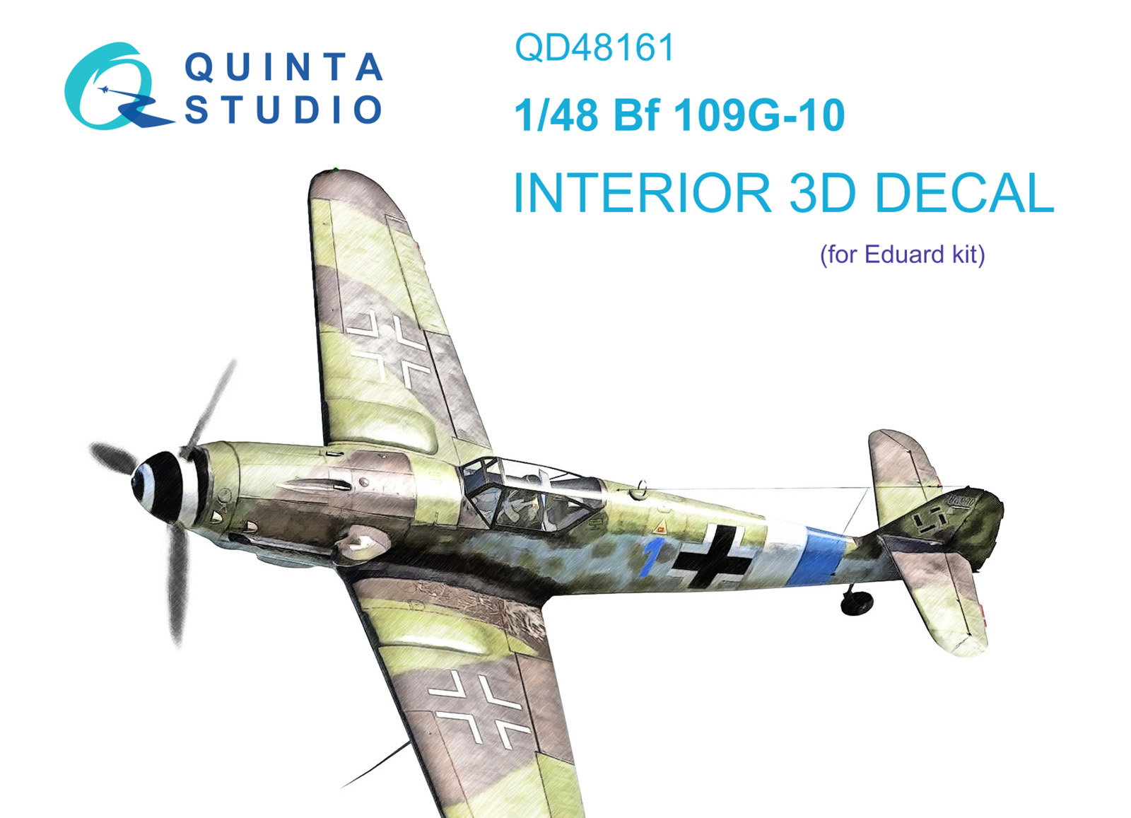 3D Декаль интерьера кабины Bf 109G-10 (Eduard)