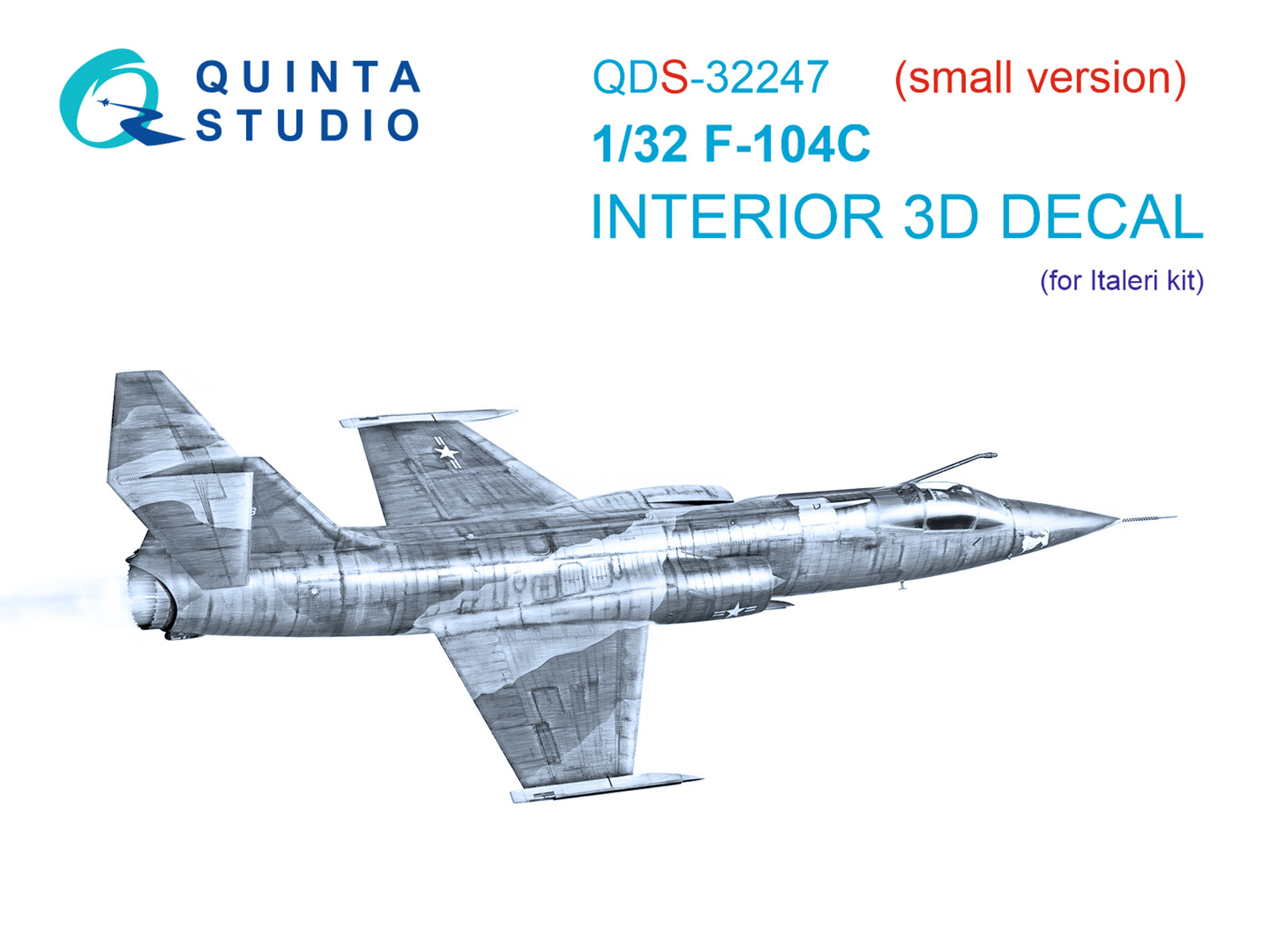 3D Декаль интерьера кабины F-104C (Italeri) (малая версия)