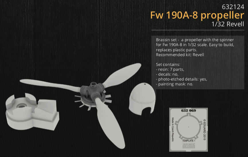 Дополнения из смолы 1/32 Воздушный винт Focke-Wulf Fw-190A-8  (для модели Revell kits)
