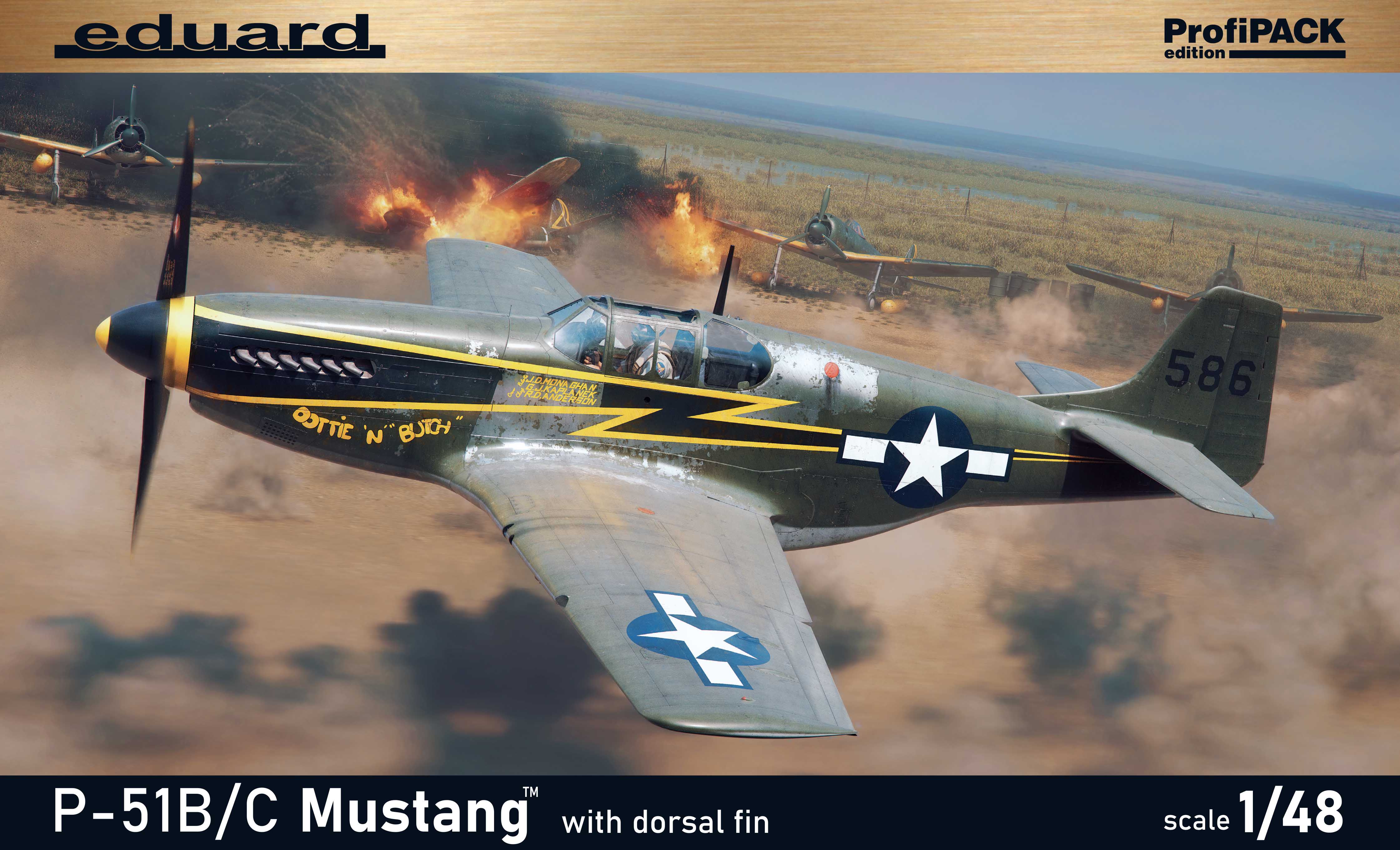 Сборная модель 1/48 North-American P-51B/C Mustang with dorsal fin The ProfiPACK (Eduard kits)