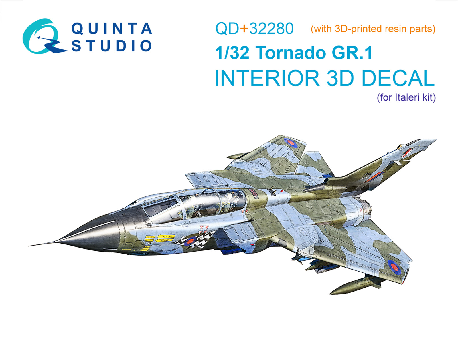 3D Декаль интерьера кабины Tornado Gr.1 (Italeri) (с 3D-печатными деталями)