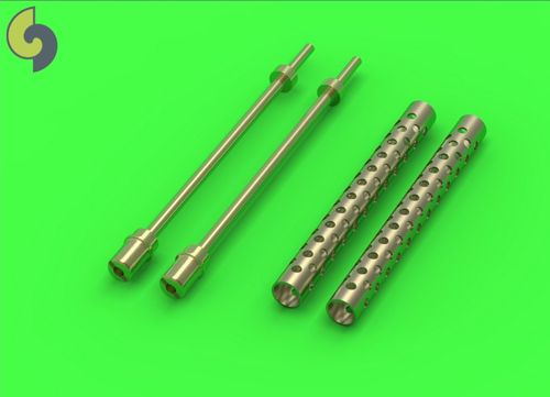 Дополнения из латуни 1/35 Browning M1919 .30 cal machine gun barrels-two piece muzzle (2pcs) 
