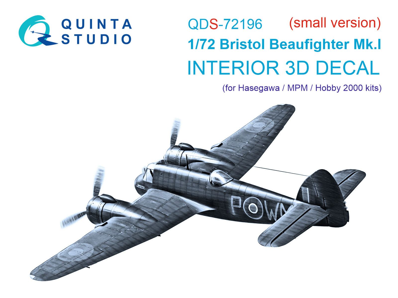 3D Декаль интерьера кабины Bristol Beaufighter Mk.I (Hasegawa/MPM/Hobby2000) (малая версия)