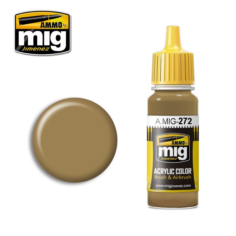 Краска акриловая GIALLO MIMETICO 4 (тёмно-песочный) (Ammo Mig) (17ml)