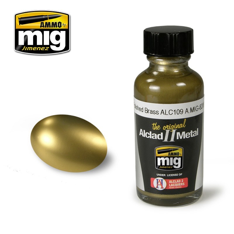 Краска "металлик" Polished Brass(Ammo Mig) (30ml)