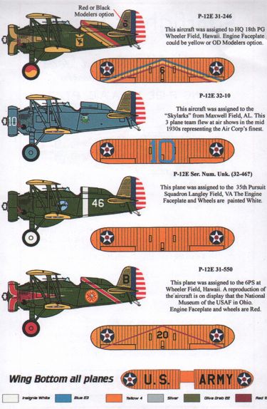 Декаль 1/72 Boeing P-12E USAAC Part 2 (4) (Starfighter Decals)