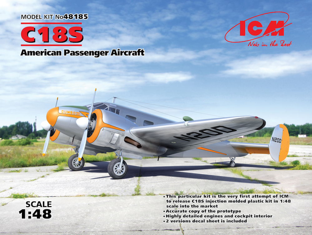 Сборная модель 1/48 Beech C18S American Passenger 'Dumbo III' (ICM)