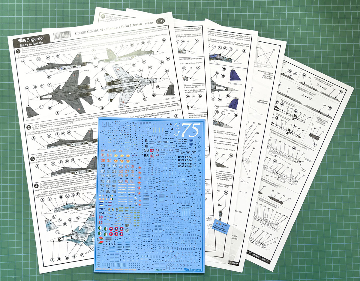 Декаль 1/144 Сухой Су-30СМ (Begemot)