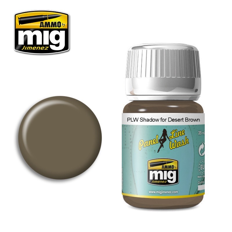 Смывка PLW Shadow for Desert Brown (35mL) (Ammo Mig)