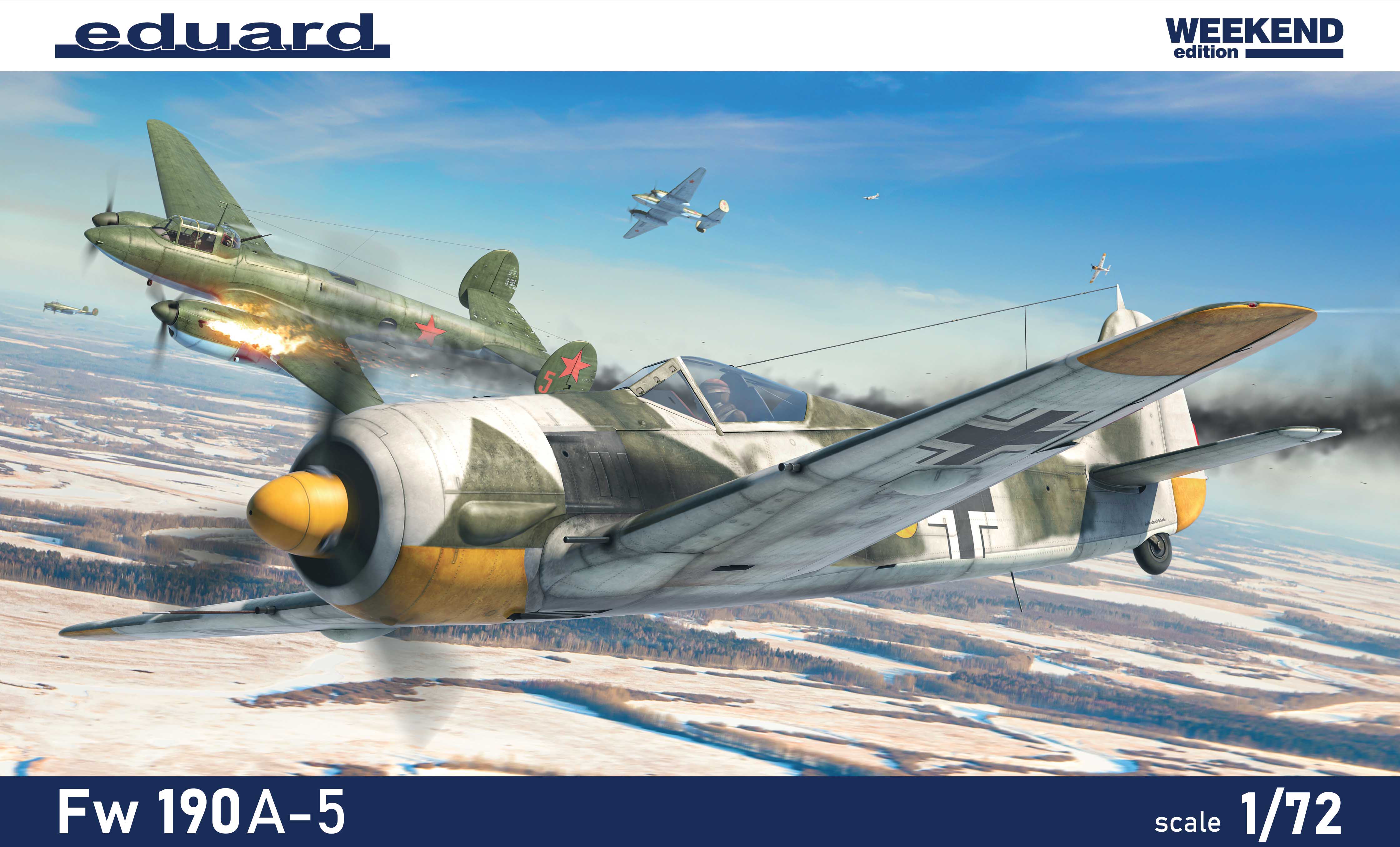 Сборная модель 1/72 Focke-Wulf Fw-190A-5 The Weekend edition (Eduard kits)