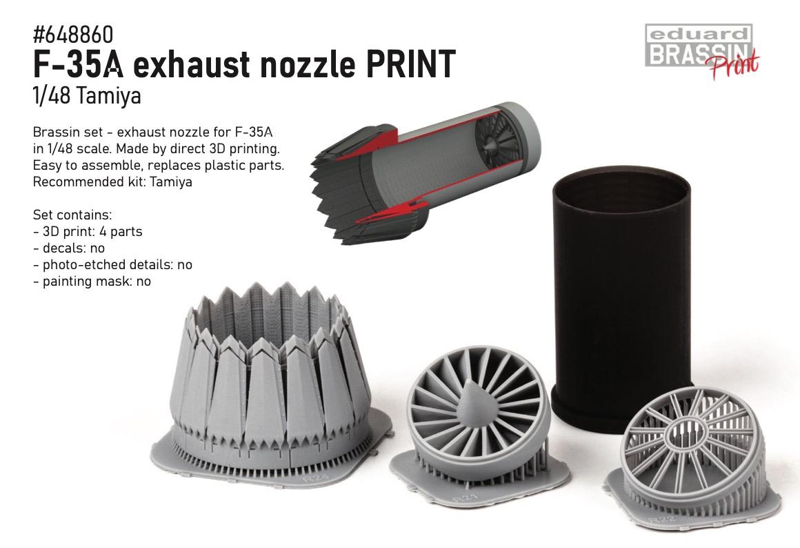 Дополнения из смолы 1/48 Lockheed-Martin F-35A Lightning II exhaust nozzle (для модели Tamiya)