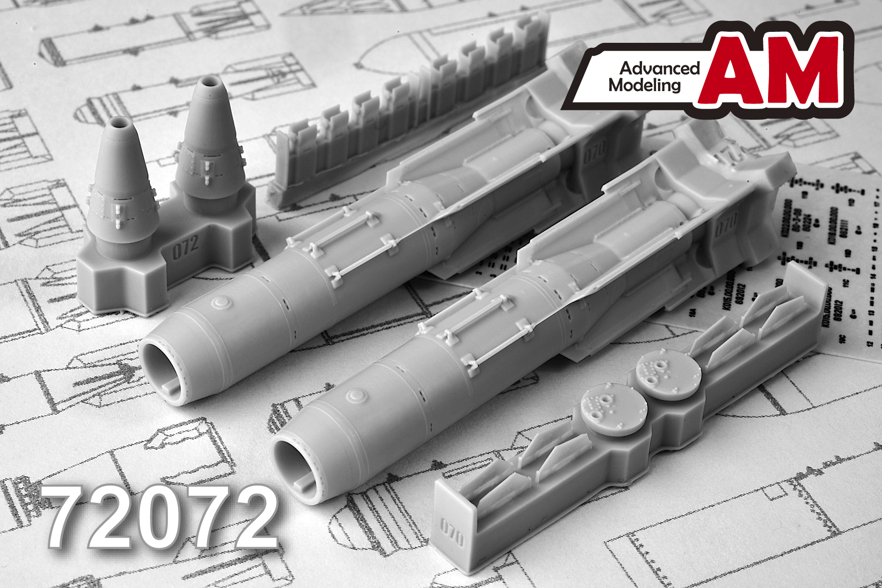 Дополнения из смолы 1/72 КАБ-1500ЛГ Корректируемая авиационная бомба (Advanced Modeling)