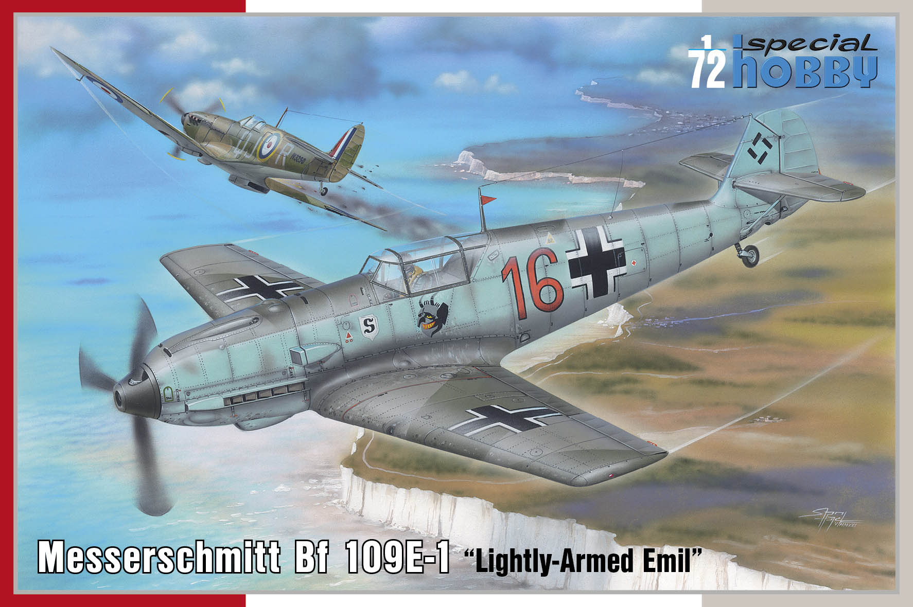 Сборная модель 1/72 Messerschmitt Bf 109E-1 'Lightly-Armed Emil' (Special Hobby)
