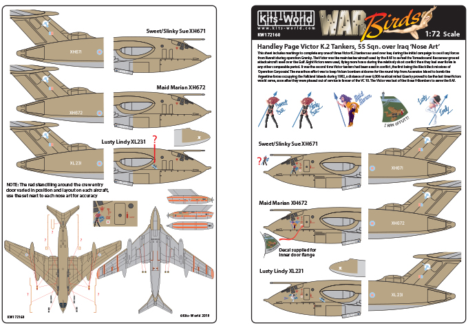 Декаль 1/72 Handley-Page Victor K.2 (Kits-World)