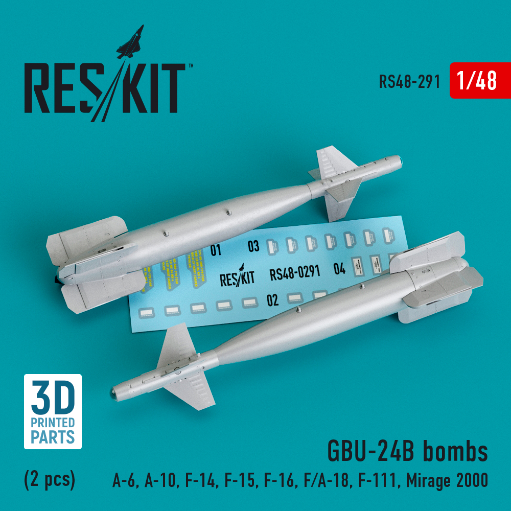 Дополнения из смолы 1/48 GBU-24 (B) Bomb (2 pcs) (ResKit)