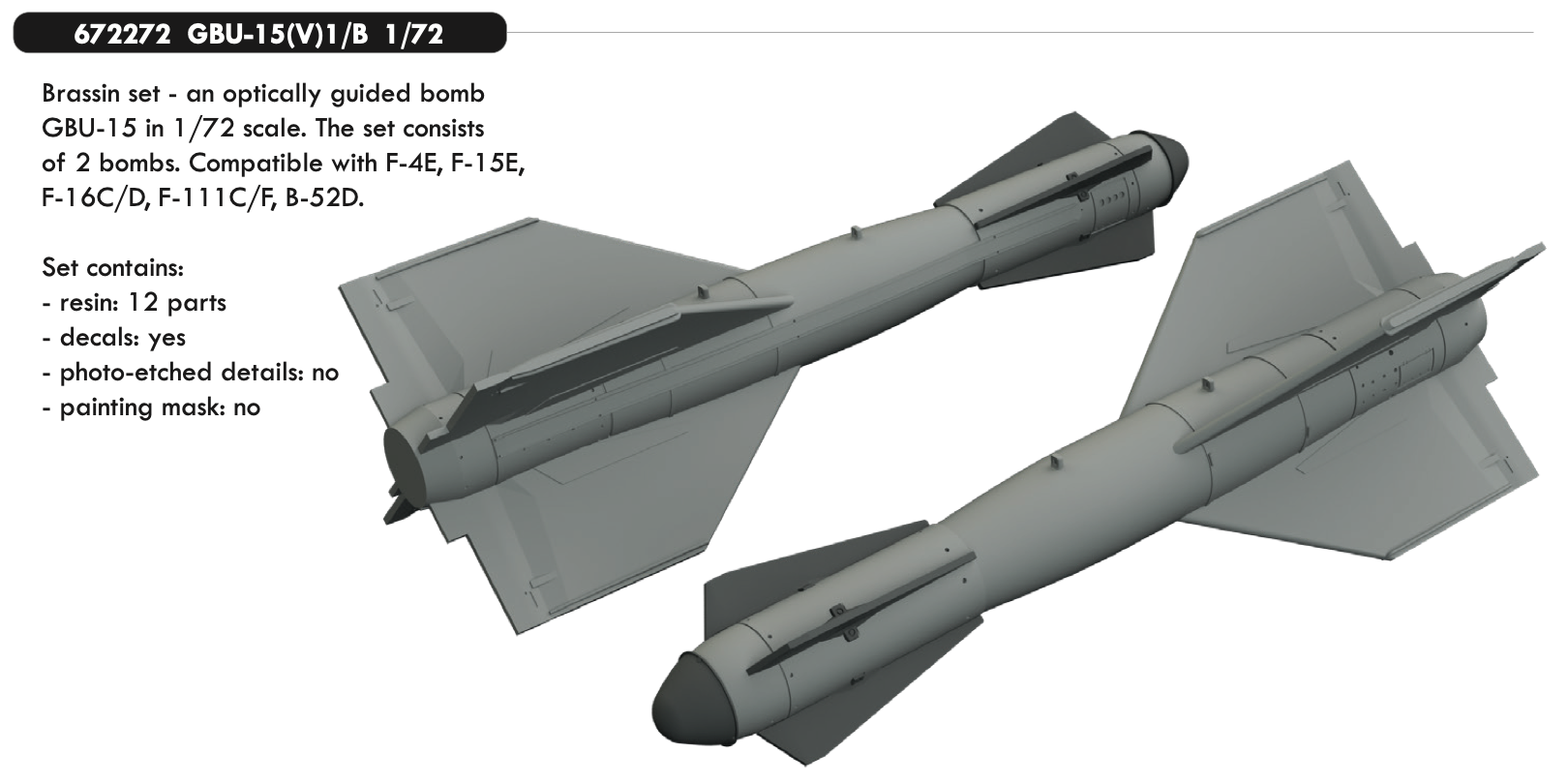 Дополнения из смолы 1/72 GBU-15(V)1/B