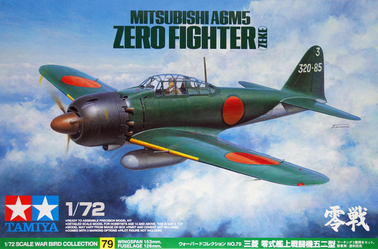 Сборная модель 1/72 A6M5 Zero (Zeke) (Tamiya)