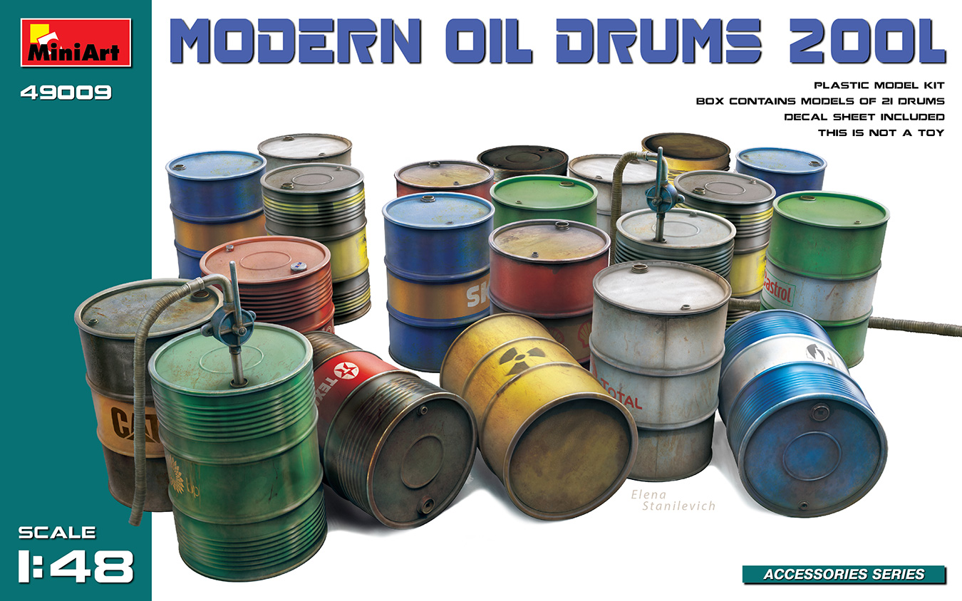Основание для диорам 1/48 Modern Oil Drums 200L (21 pcs.) (MiniArt)