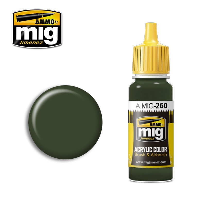 Краска акриловая IJA KAWASAKI зелёная/ IJA KAWASAKI GREEN (Ammo Mig) (17ml)