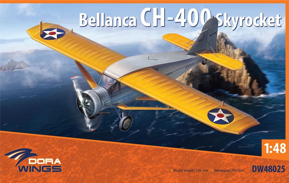 Сборная модель 1/48 Bellanca CH-400 Skyrocket (Dora Wings)