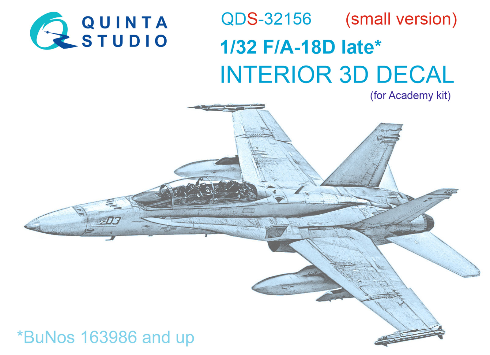 3D Декаль интерьера кабины F/A-18D late (Academy) (малая версия)