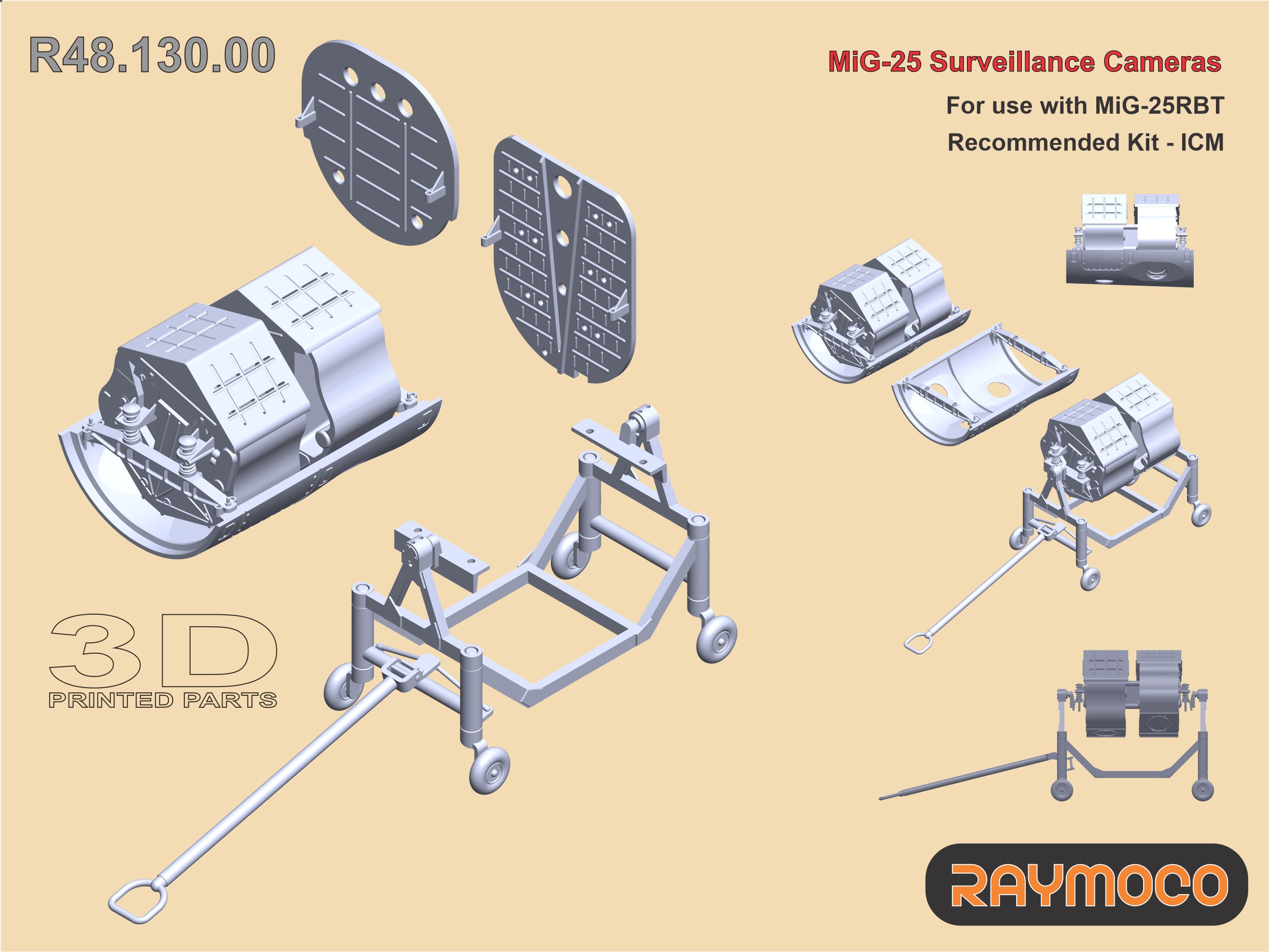 Дополнения из смолы 1/48 MiG-25 Surveillance Cameras (Raymoco)