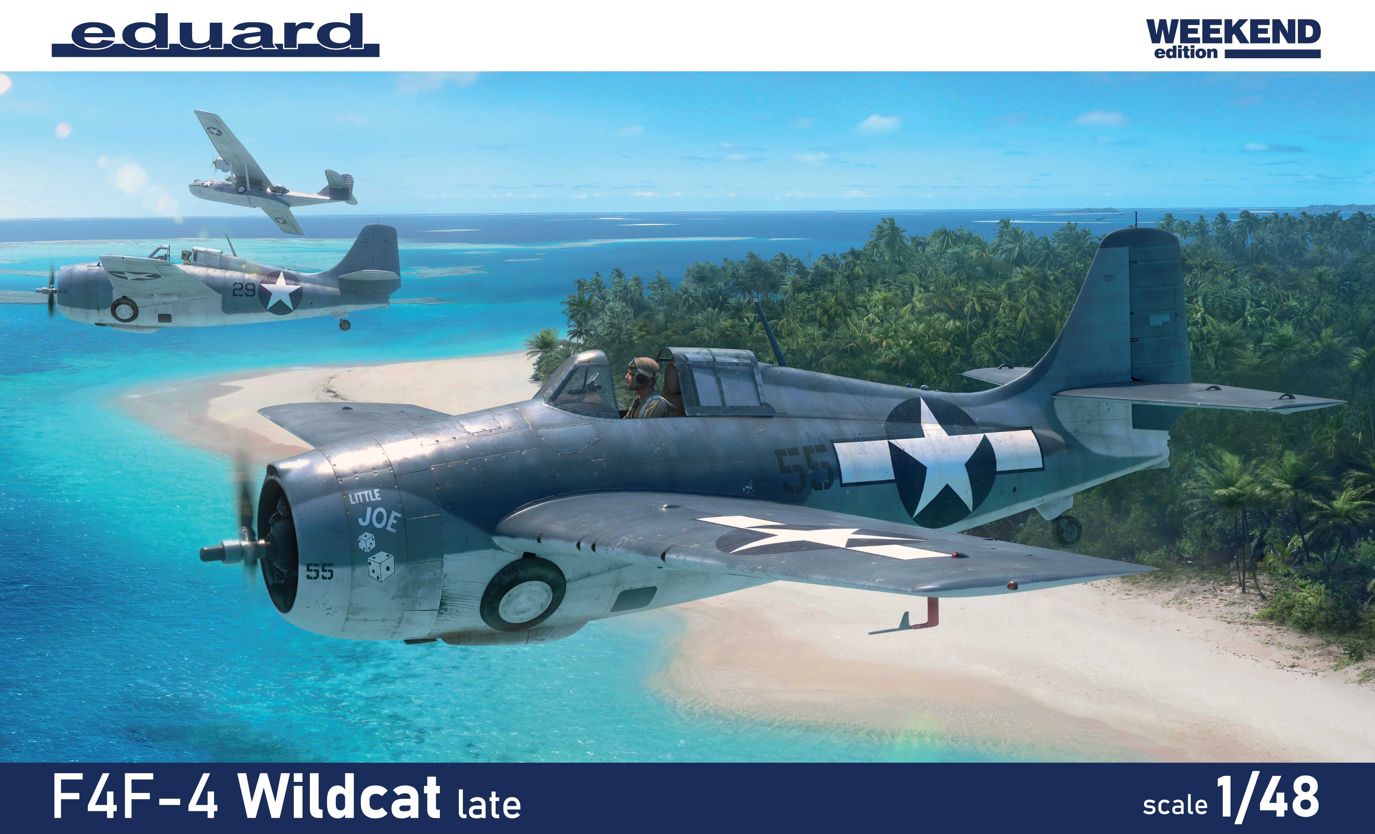 Сборная модель 1/48 F4F-4 Wildcat late (Weekend Edition) (Eduard kits)
