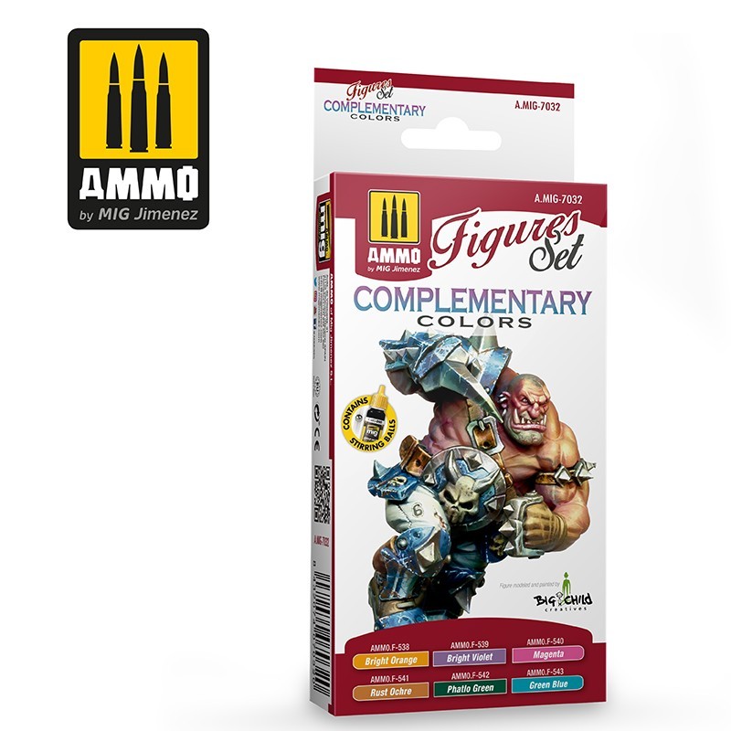 Набор акриловых красок Complementary Colors Figures Set (Ammo Mig) (6x17ml)