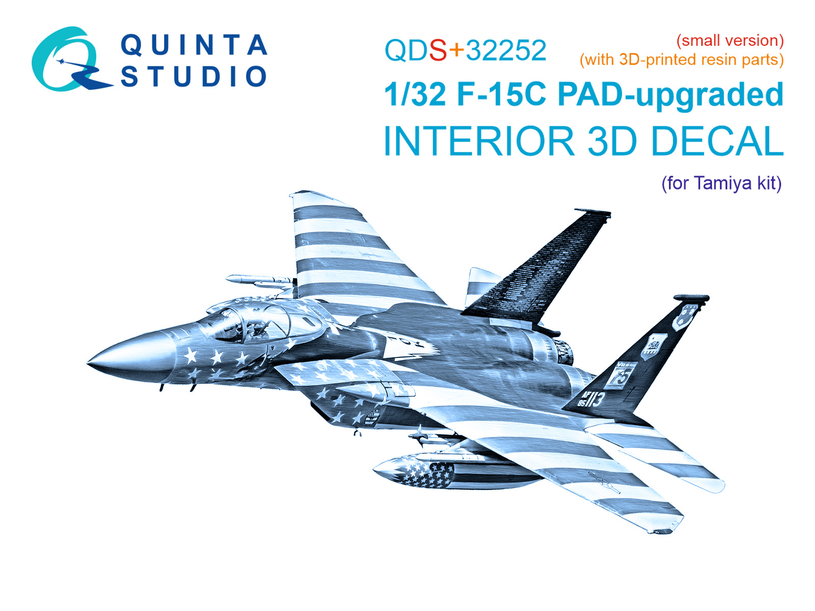 3D Декаль интерьера кабины F-15C PAD-upgraded (Tamiya) (малая версия) (с 3D-печатными деталями)