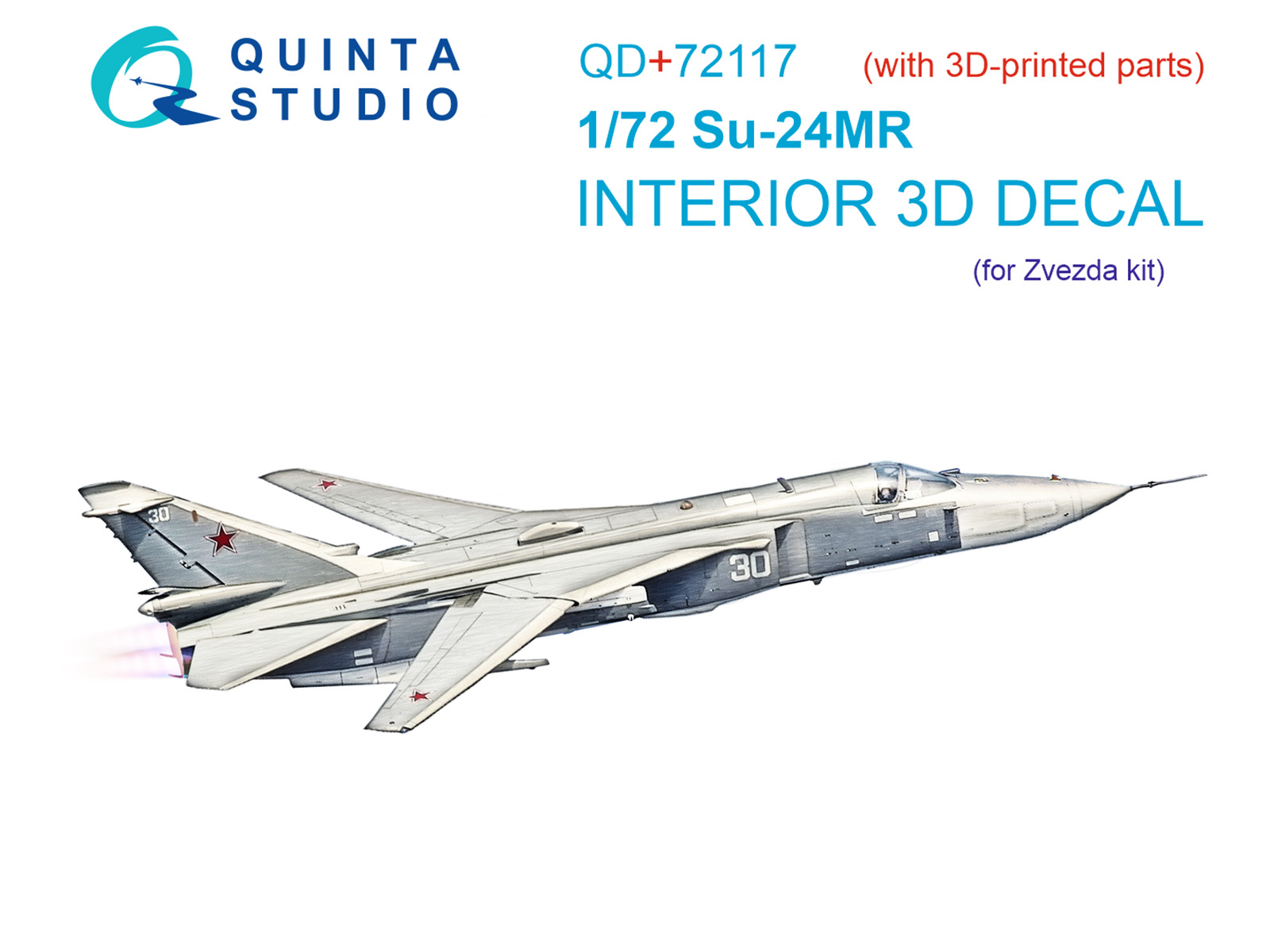 3D Декаль интерьера кабины Су-24МР (Звезда) (с 3D-печатными деталями)