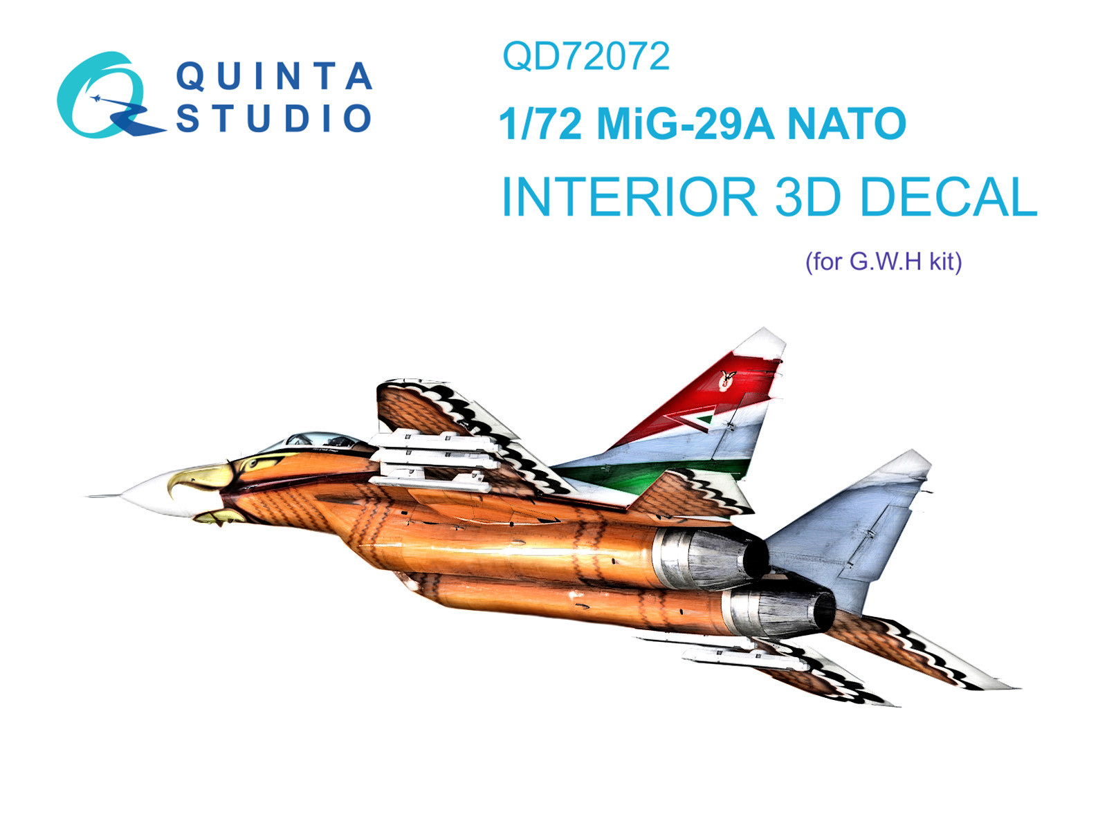 3D Декаль интерьера кабины МиГ-29А NATO (GWH)