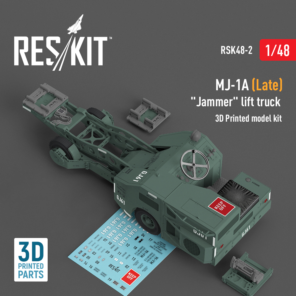 Дополнения из смолы 1/48 MJ-1A (Late) "Jammer" lift truck (3D-Printed model kit) (ResKit)