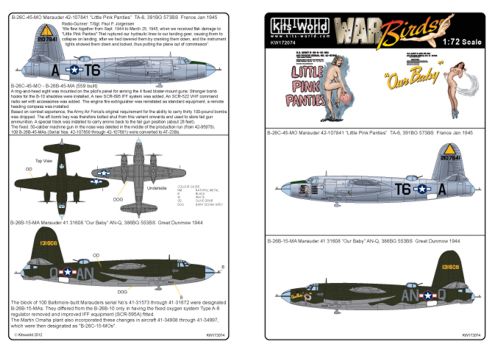 Декаль 1/72 Martin B-26C-45-MO Marauder (2) (Kits-World)