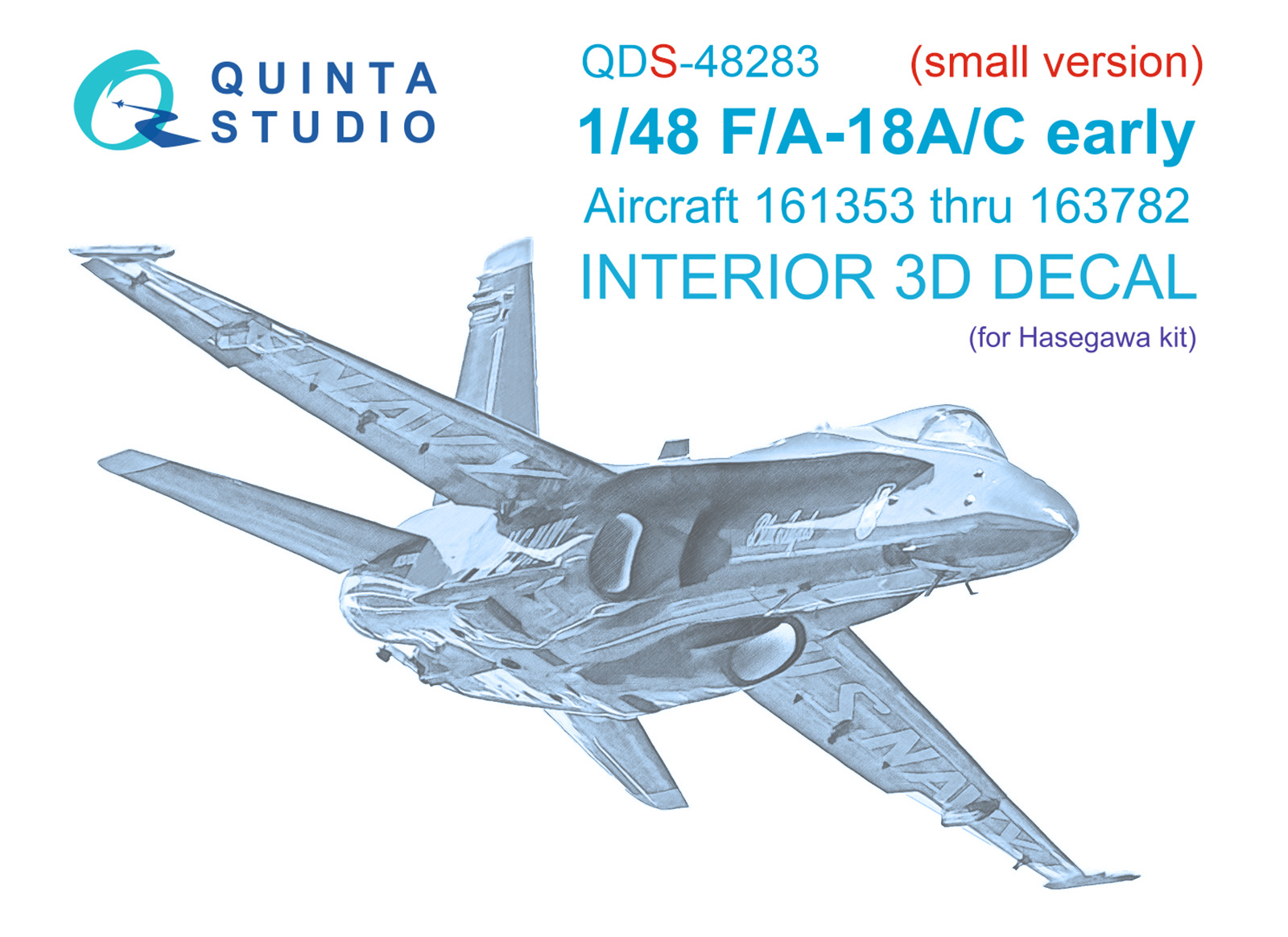 3D Декаль интерьера кабины F/A-18A / C early (Hasegawa) (Малая версия)