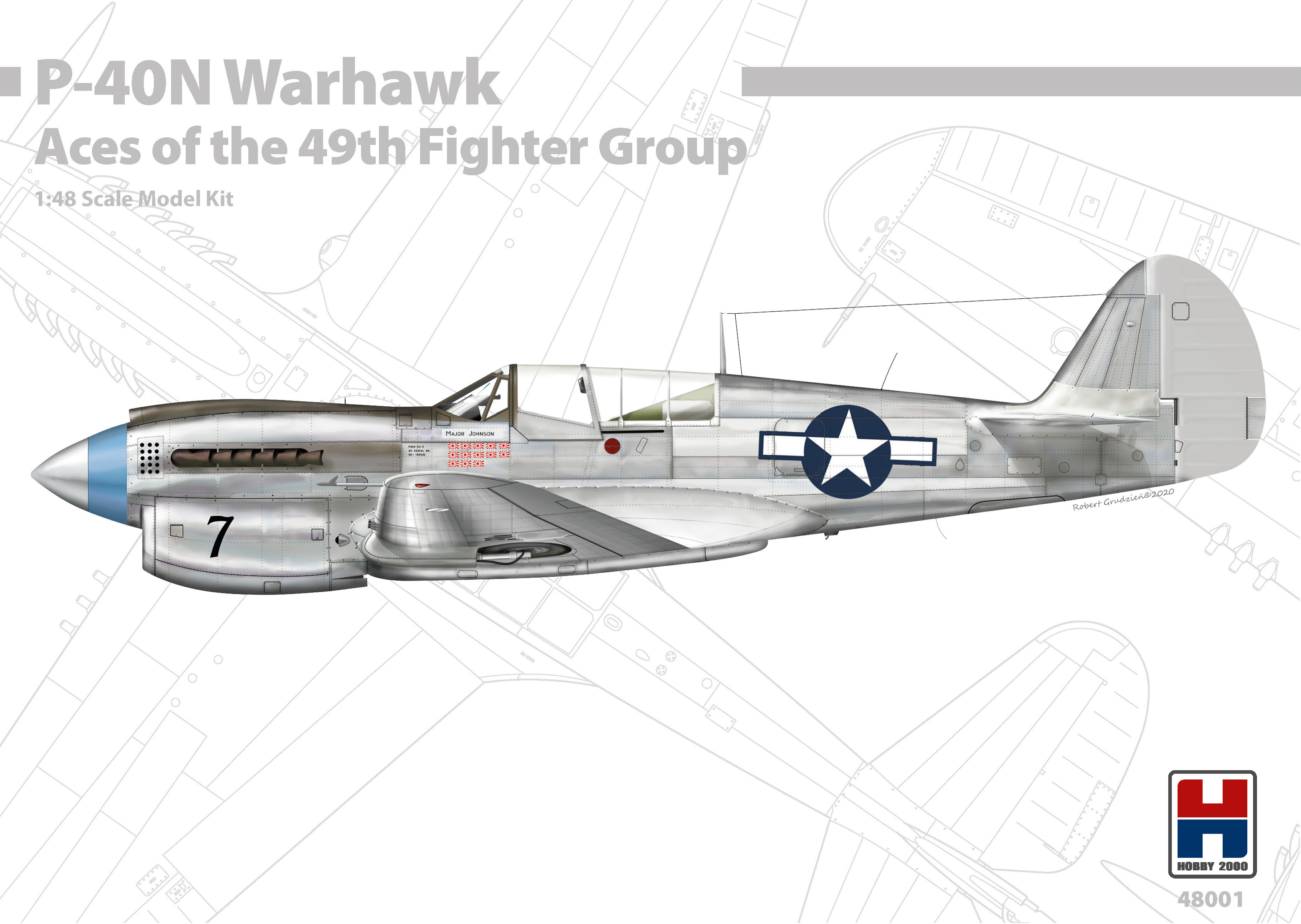 Сборная модель 1/48 Curtiss P-40N Warhawk Aces of the 49th Fighter Group ex-Hasegawa (Hobby 2000)