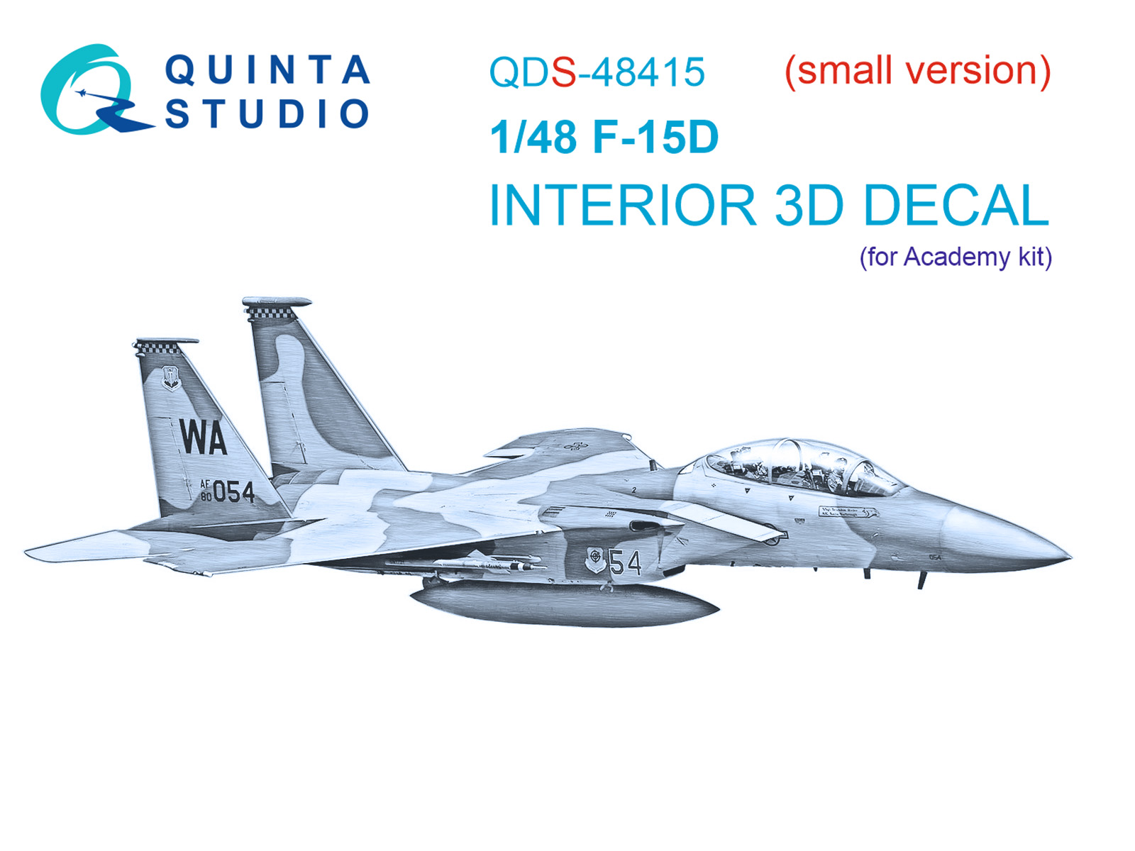 3D Декаль интерьера кабины F-15D (Academy) (малая версия)
