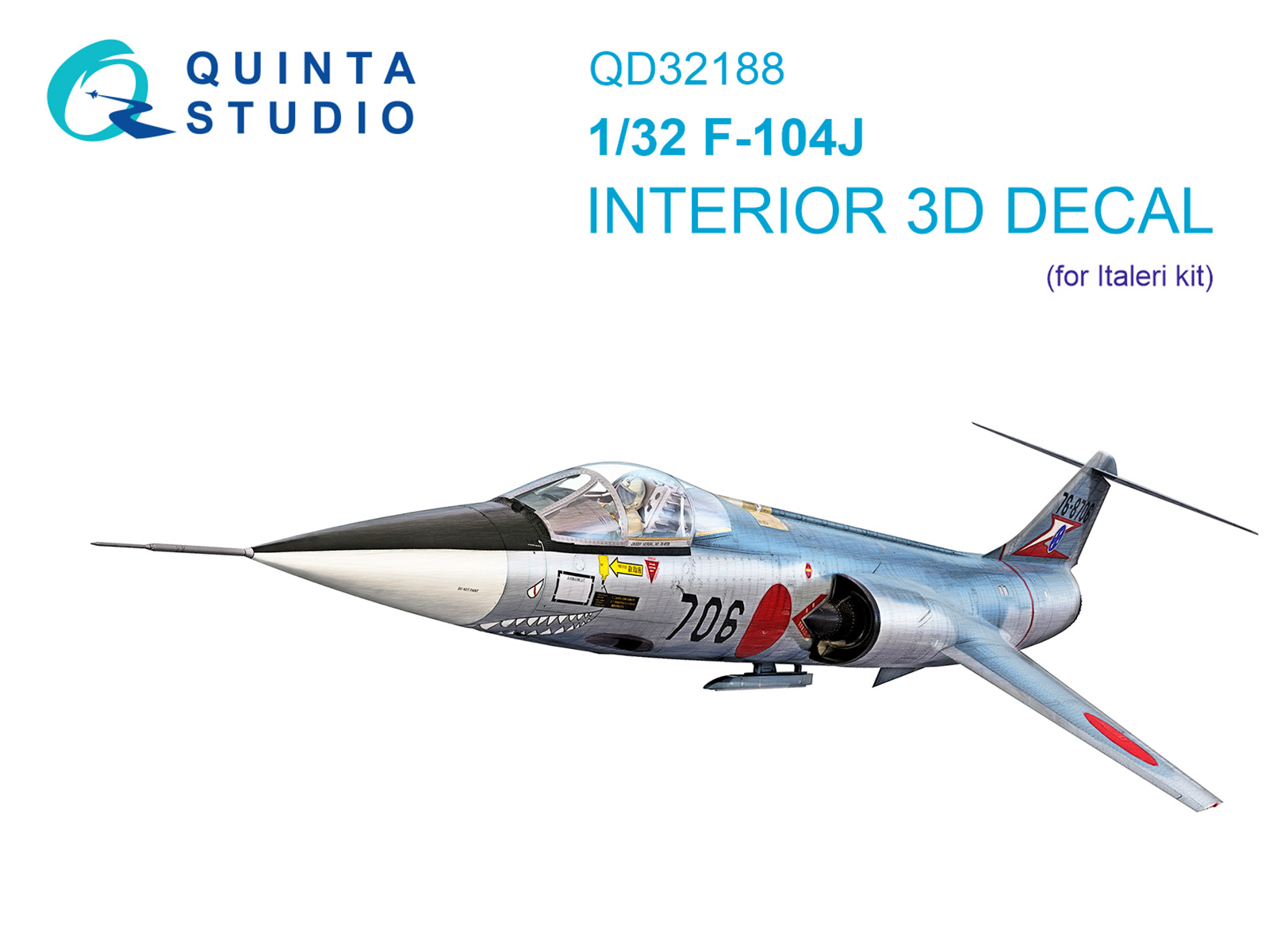 3D Декаль интерьера кабины F-104J (Italeri)