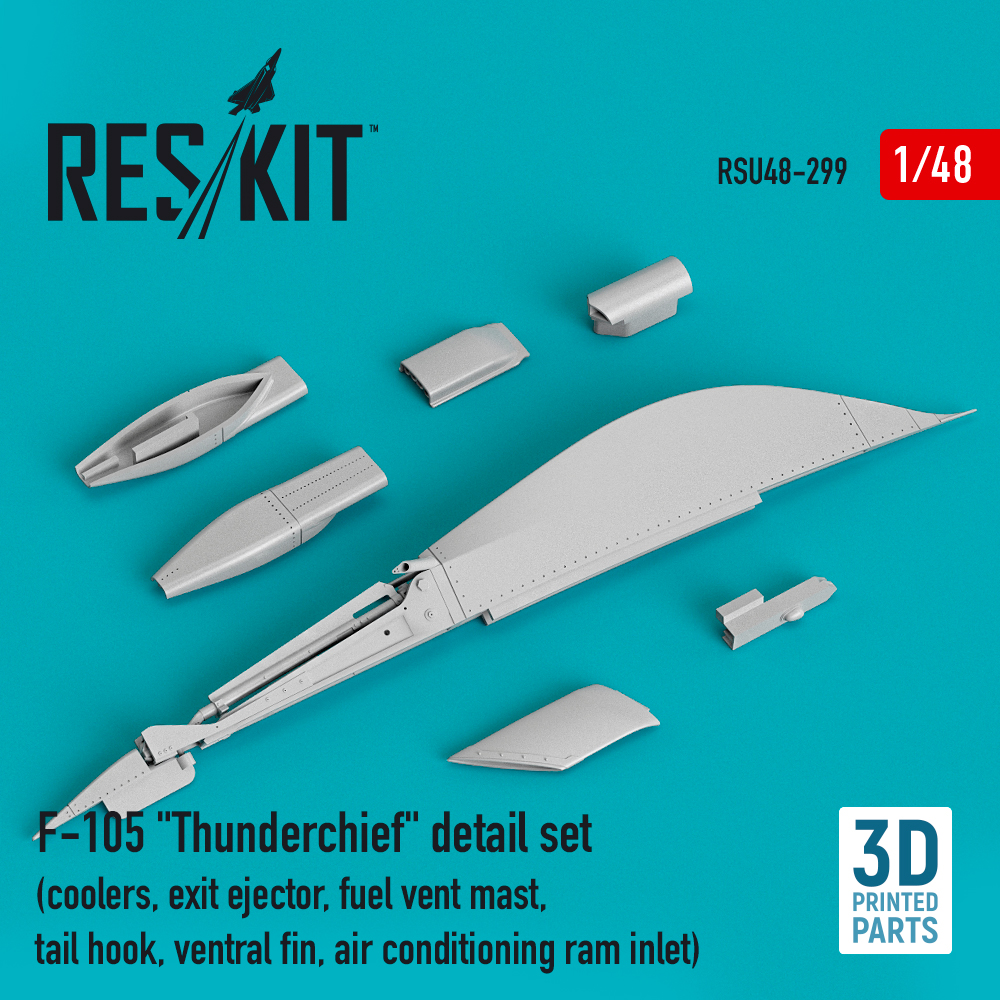 Дополнения из смолы 1/48 Republic F-105D Thunderchief detail set (ResKit)