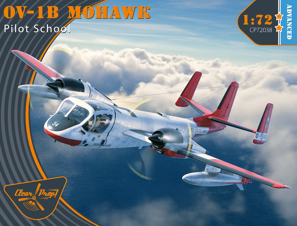 Сборная модель 1/72 North-American/Rockwell OV-1B Mohawk "Pilot School" (Clear Prop)